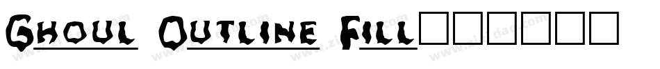 Ghoul Outline Fill字体转换